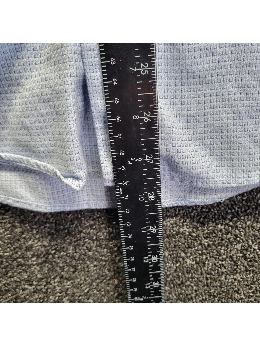 Banana Republic Mens Sz L 16.5 Light Blue Textured Button-Down Long-sleeve Shirt